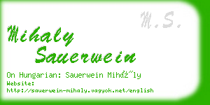 mihaly sauerwein business card